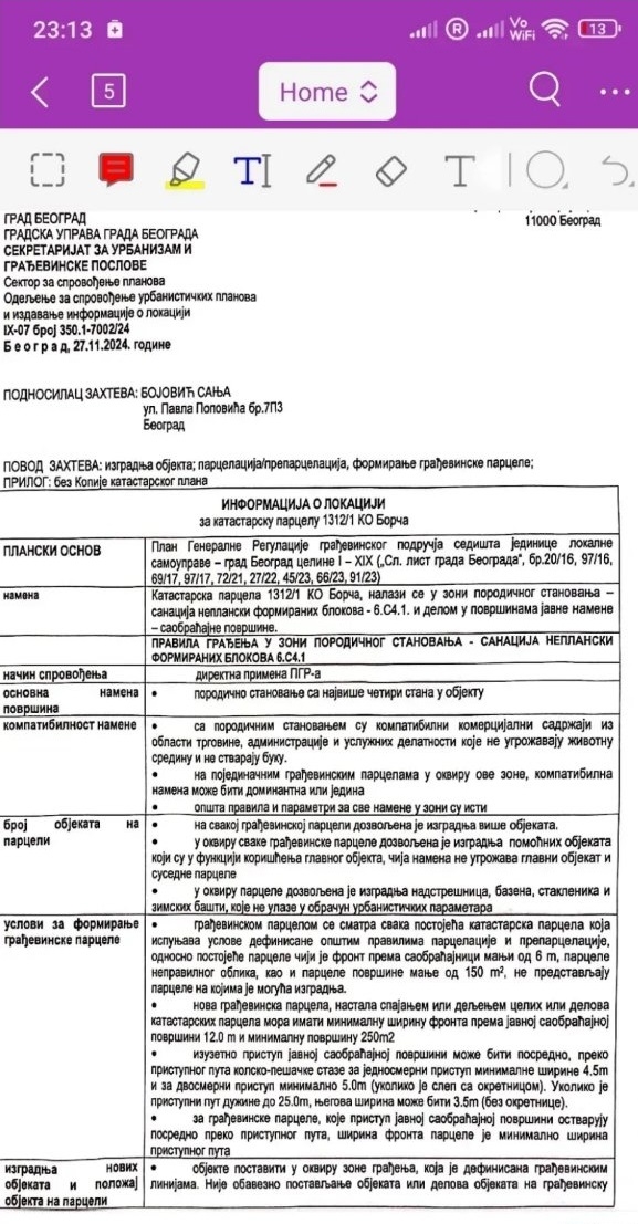 Prodajem plac u Borci