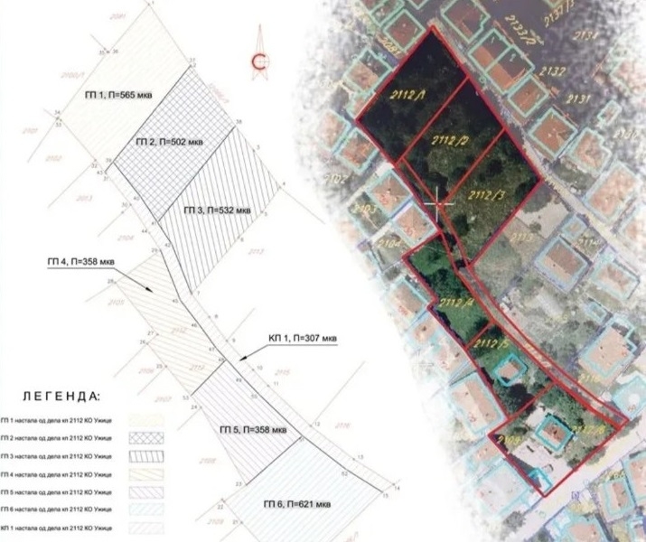 Prodajem gradjevinsko zemljiste u centru Uzica
