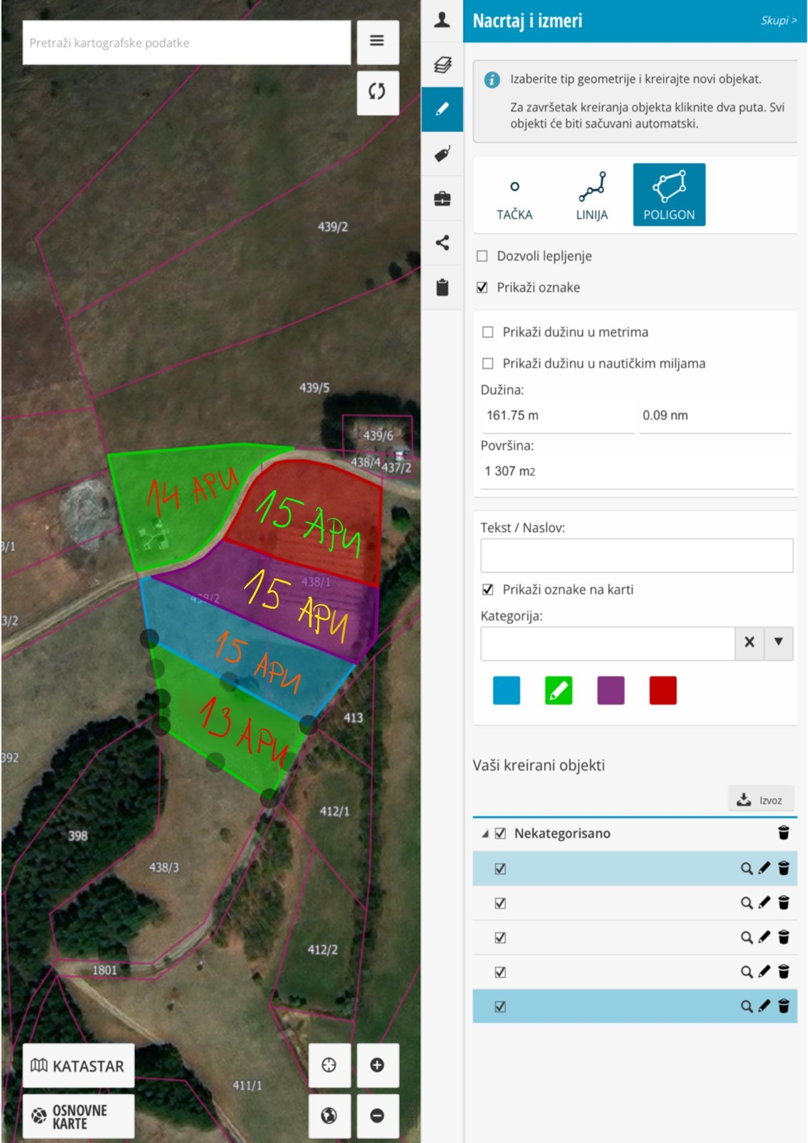 Prodaja placa u selu Ljutice-Tometino Polje