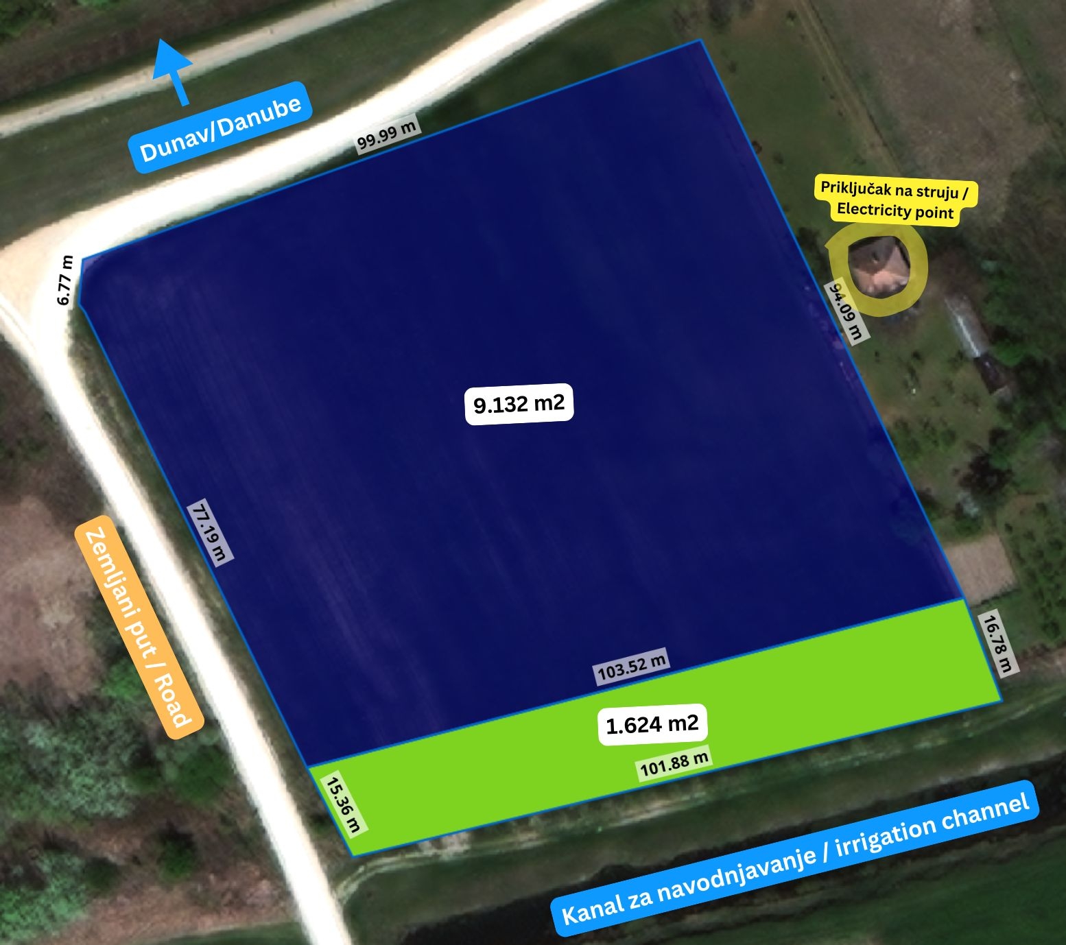 Zemljište na prodaju/zakup - Plac na Dunavu