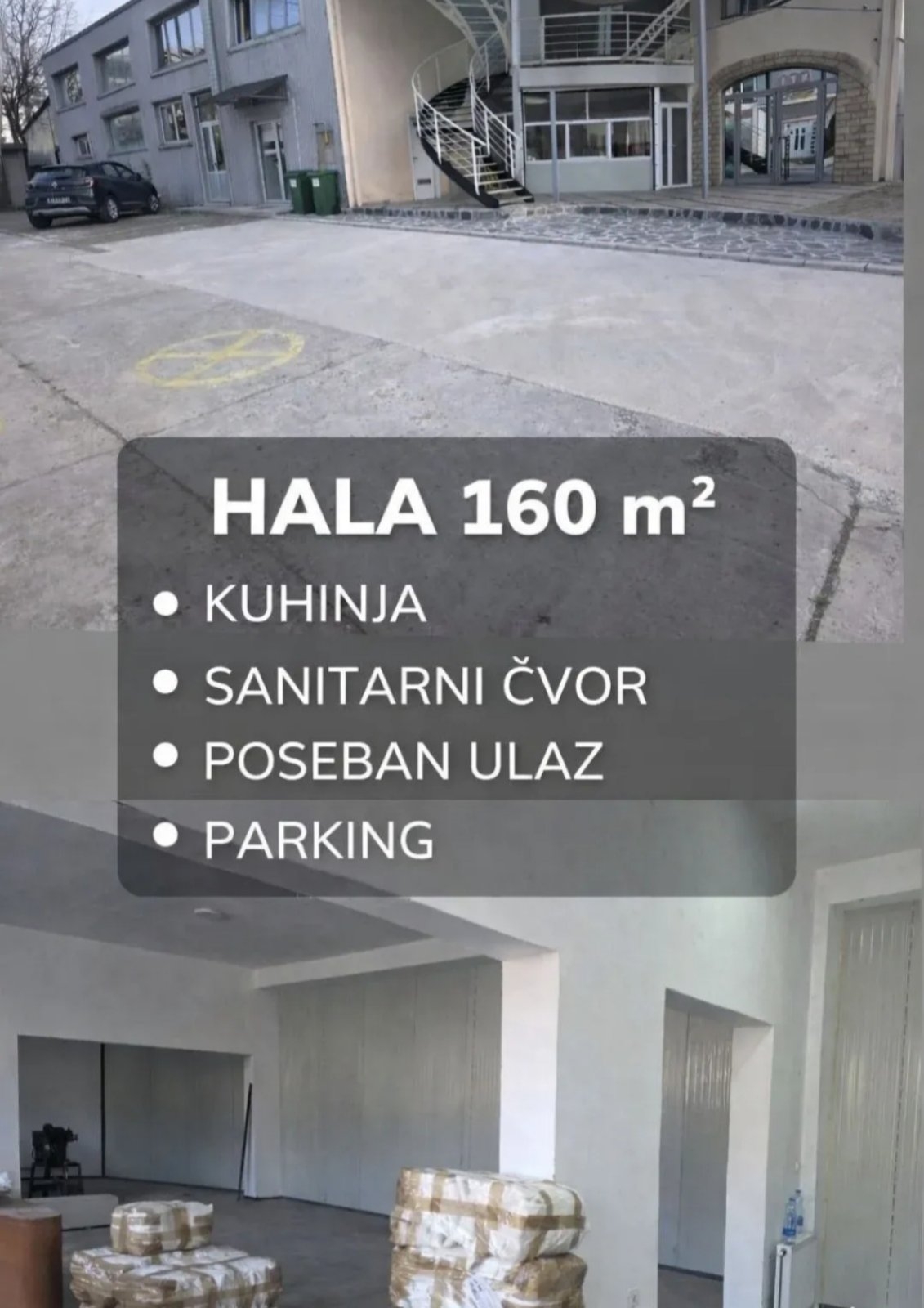 Komercijalni prostor za izdavanje 360m2 i 160m2