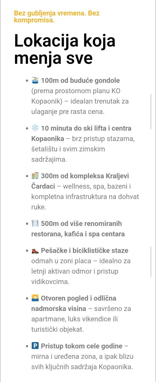 Prodajem plac na Kopaoniku