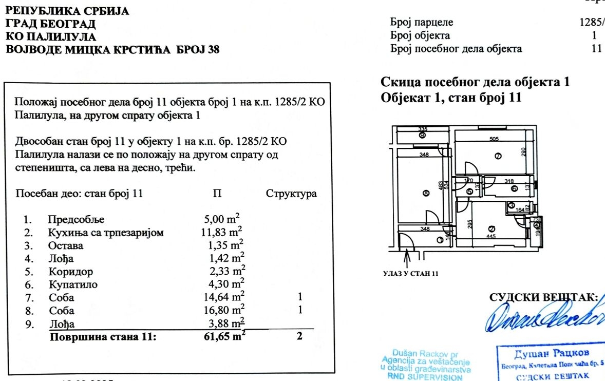 Prodaja stana na Karaburmi 62m2